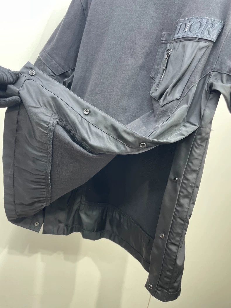 Dior Dior x sacai Short Sleeve Black Top Size S / US 4 / IT 40 - 6 Thumbnail