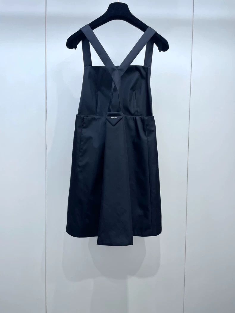 Prada Prada Black Nylon Slip Dress with Buttons Size S / US 4 / IT 40 - 5 Thumbnail