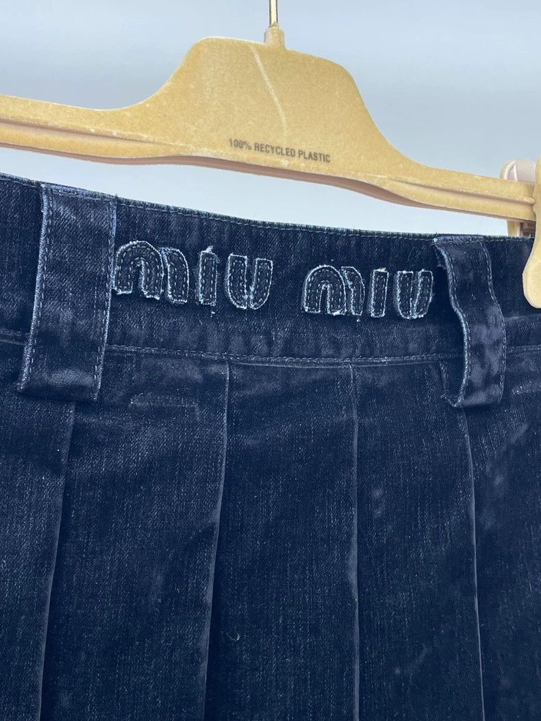 Miu Miu Miu Miu Velvet Pleated Skirt Size 36" / US 14 / IT 50 - 3 Thumbnail