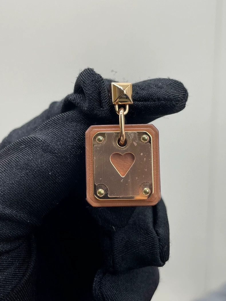 Hermes Hermes Heart Square Metal Earrings Size ONE SIZE - 2 Thumbnail