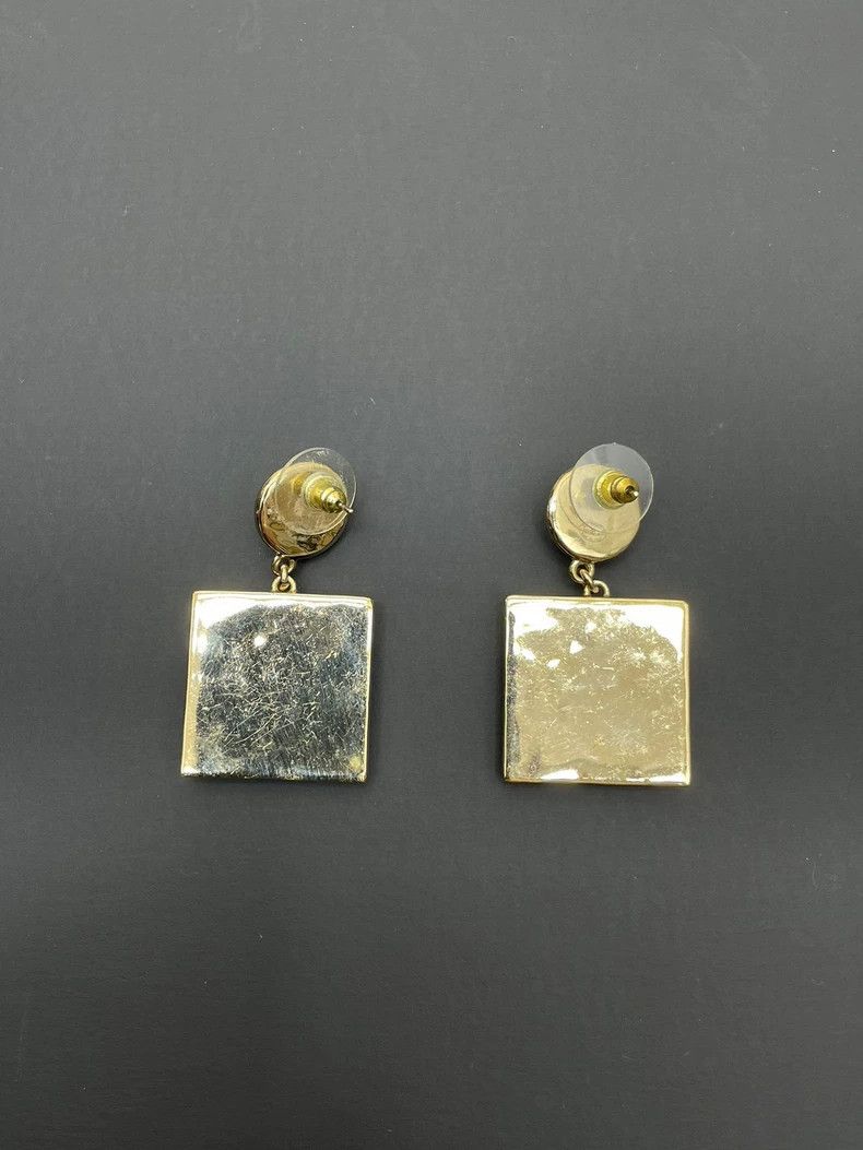 Chanel Chanel Black and White Square Pearl Earrings Size ONE SIZE - 2 Thumbnail