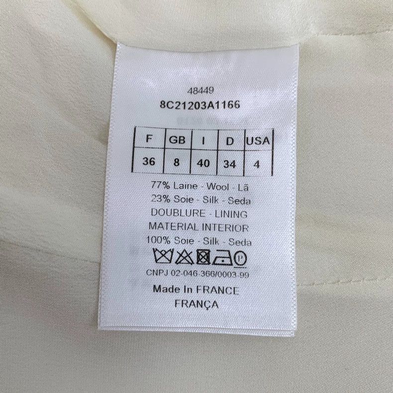 Dior Christian Dior Beige Wool Blazer Jacket Size XS / US 0-2 / IT 36-38 - 6 Thumbnail