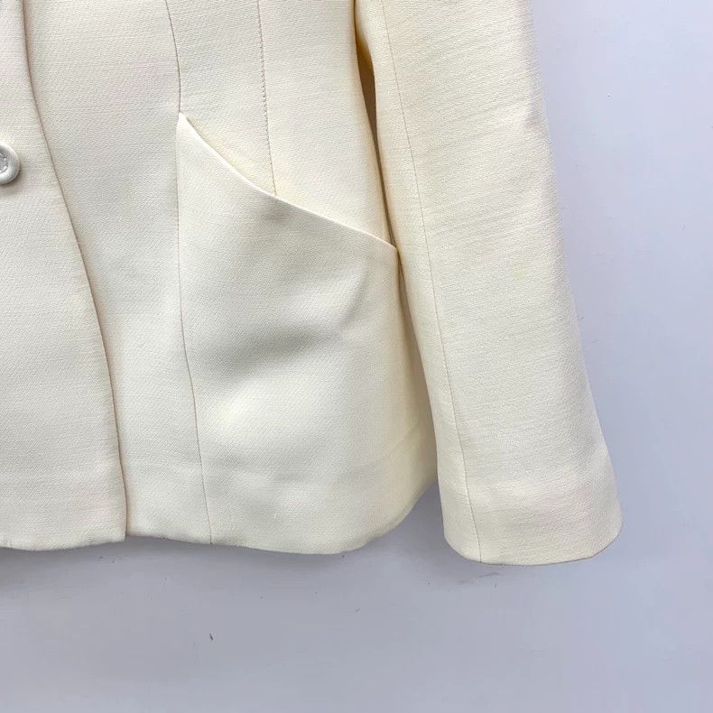 Dior Christian Dior Beige Wool Blazer Jacket Size XS / US 0-2 / IT 36-38 - 4 Thumbnail