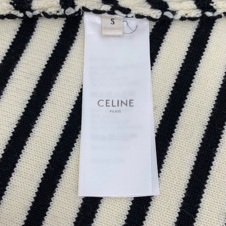 Celine Celine Striped Knit Strapless Dress with Buttons Size S / US 4 / IT 40 - 6 Thumbnail