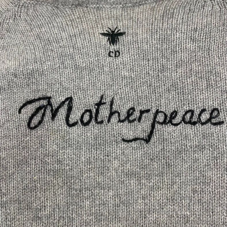 Dior Christian Dior Gray Knit Sweater with Embroidery Size S / US 4 / IT 40 - 5 Thumbnail