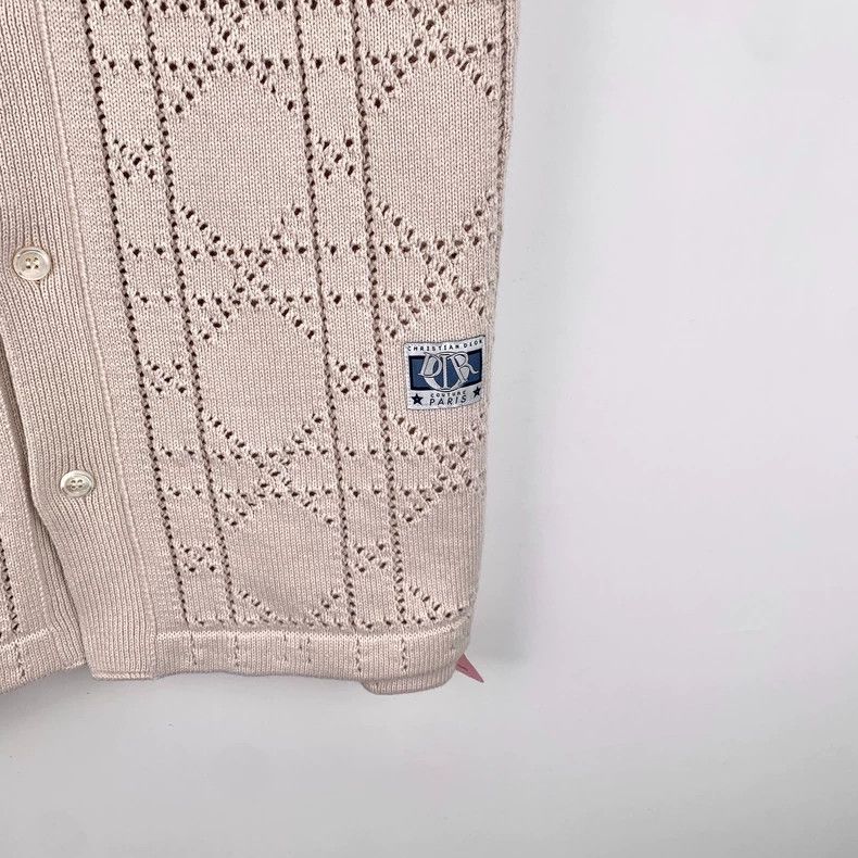 Dior Dior Pink Knitted Short Sleeve Button-Up Shirt Size M / US 6-8 / IT 42-44 - 4 Thumbnail