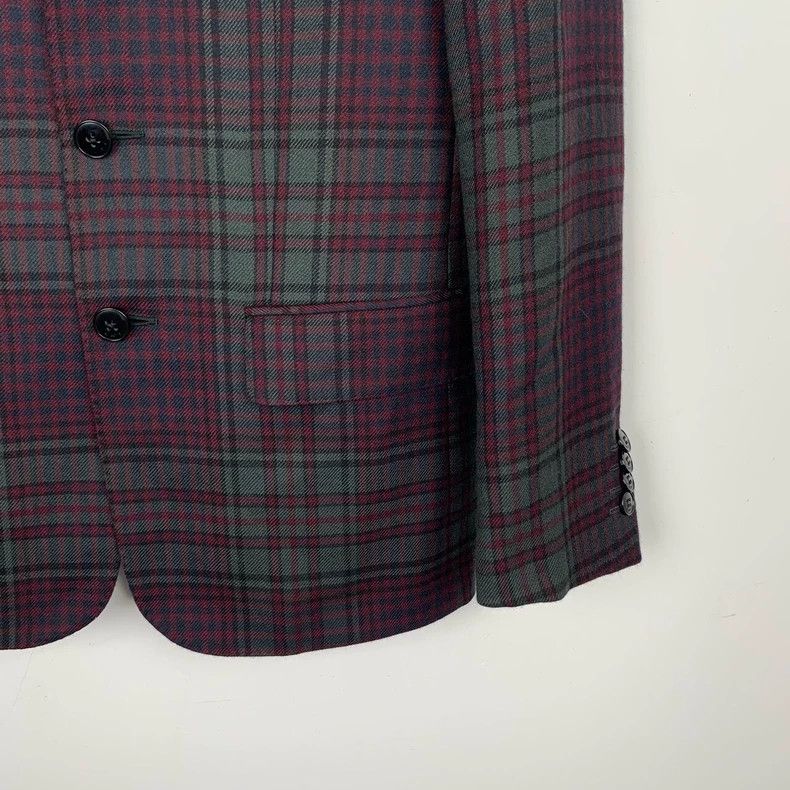 Valentino Valentino Plaid Wool Blazer with Beads Size XL / US 12-14 / IT 48-50 - 4 Thumbnail