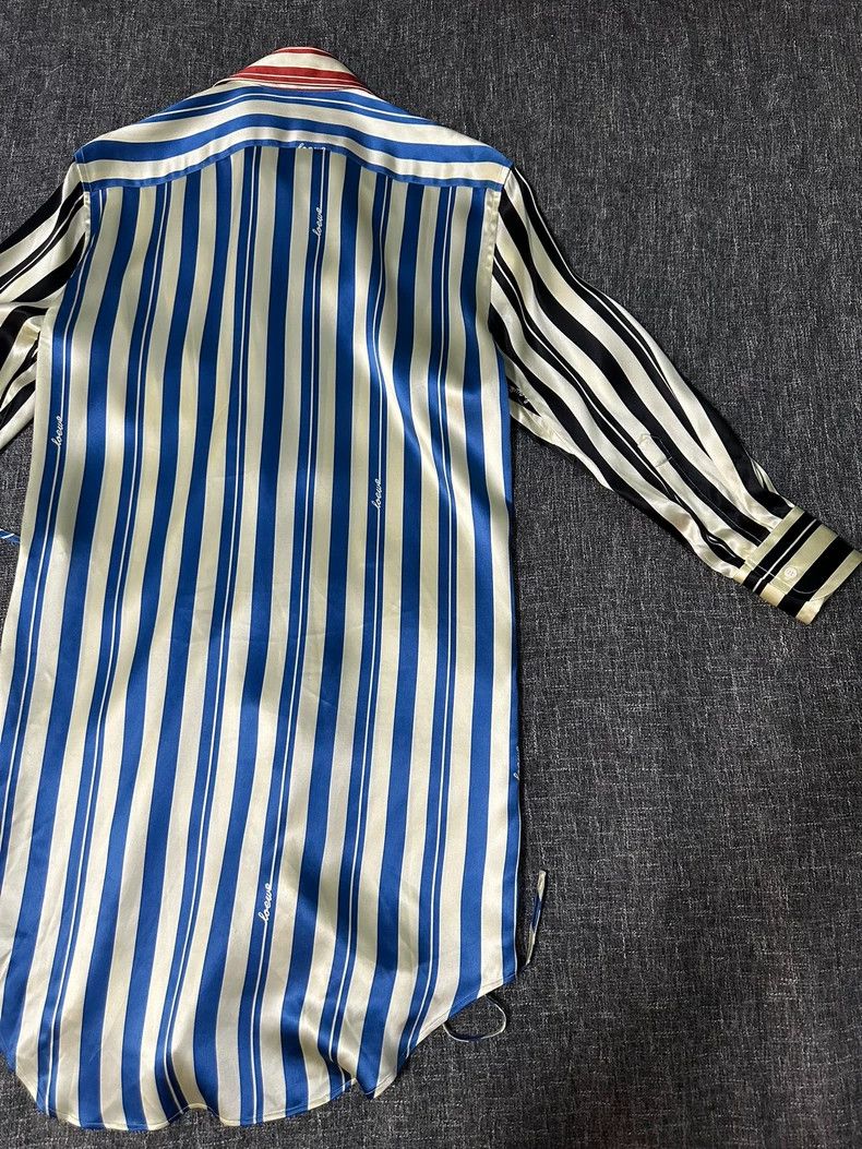 Loewe Blue and White Striped Silk Dress Size S / US 4 / IT 40 - 5 Thumbnail