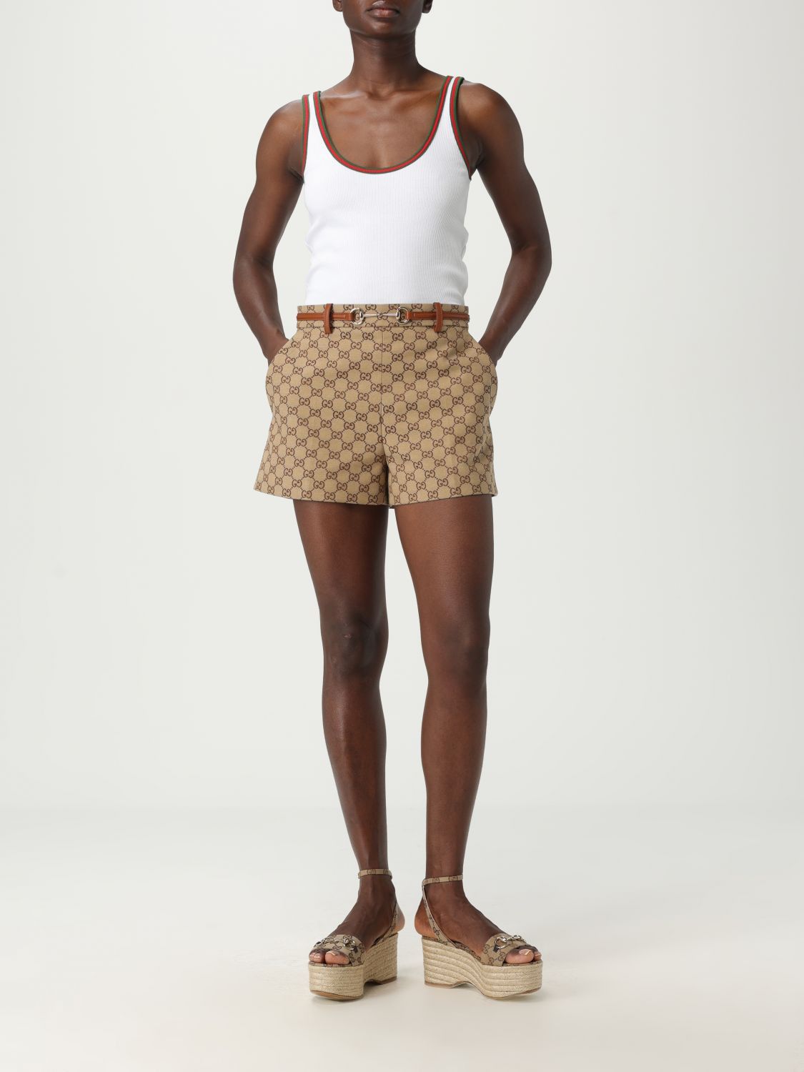 Gucci Gucci Short Woman Camel Size 28" / US 6 / IT 42 - 2 Thumbnail