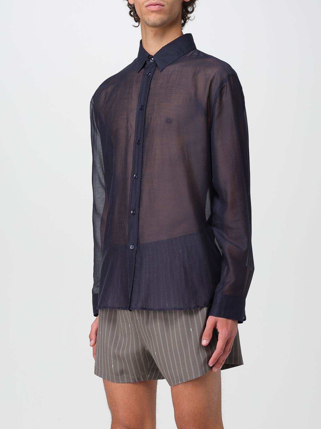 Saint Laurent Paris Saint Laurent Shirt Men Blue Size US L / EU 52-54 / 3 - 4 Thumbnail