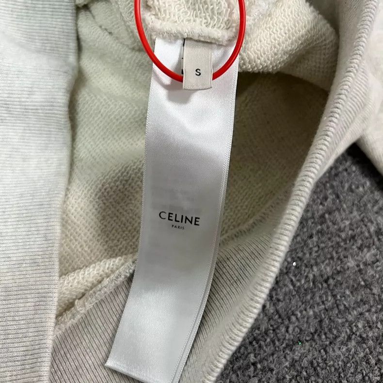Celine Celine Logo Pullover Sweatshirt in Gray Size S / US 4 / IT 40 - 7 Thumbnail