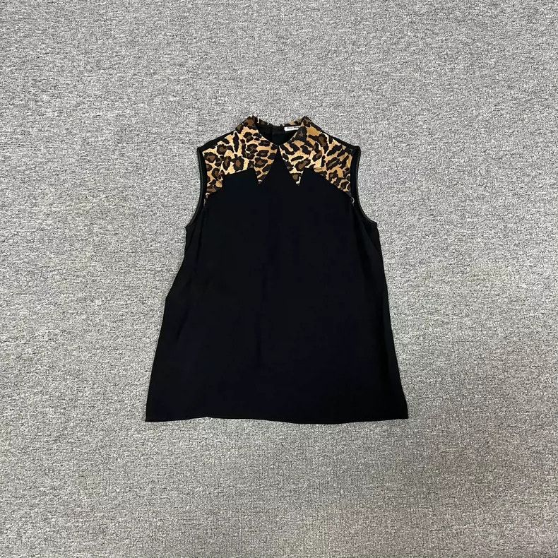 Miu Miu Miu Miu Sleeveless Top with Leopard Collar Size S / US 4 / IT 40 - 2 Thumbnail
