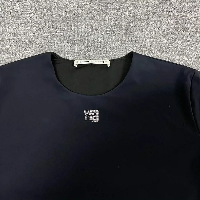 Alexander Wang Alexander Wang Rhinestone Logo Short Sleeve T-Shirt Size XL / US 12-14 / IT 48-50 - 4 Thumbnail