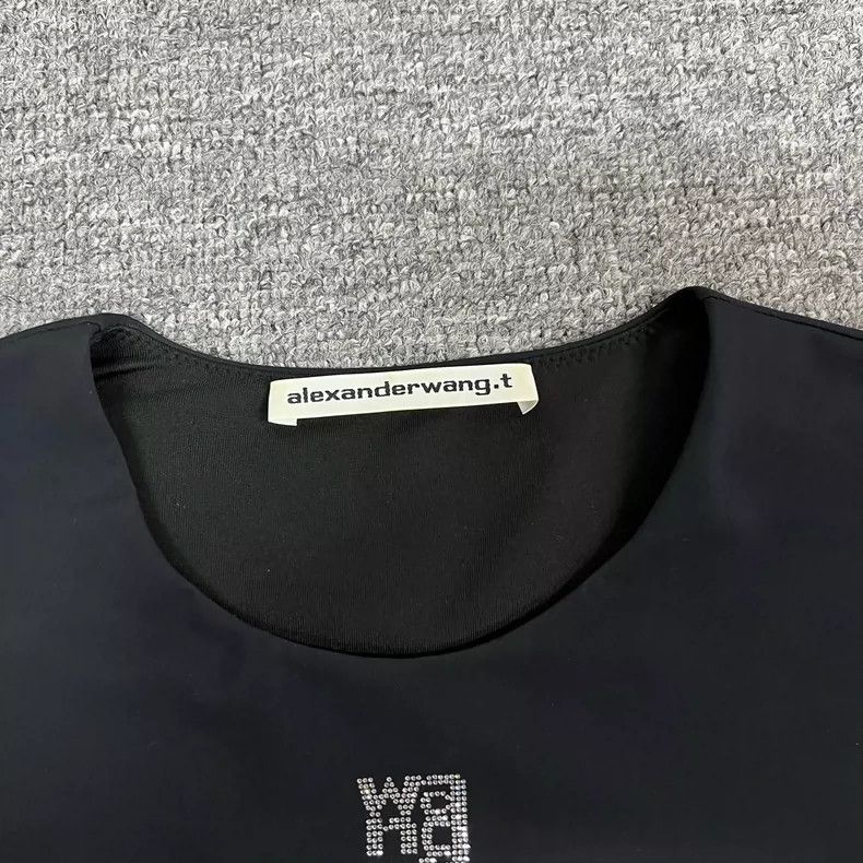 Alexander Wang Alexander Wang Rhinestone Logo Short Sleeve T-Shirt Size XL / US 12-14 / IT 48-50 - 5 Thumbnail