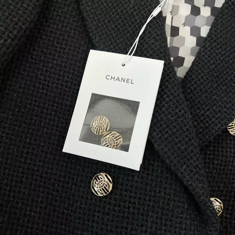 Chanel Chanel Black Tweed Double-Breasted Jacket Size XS / US 0-2 / IT 36-38 - 7 Thumbnail