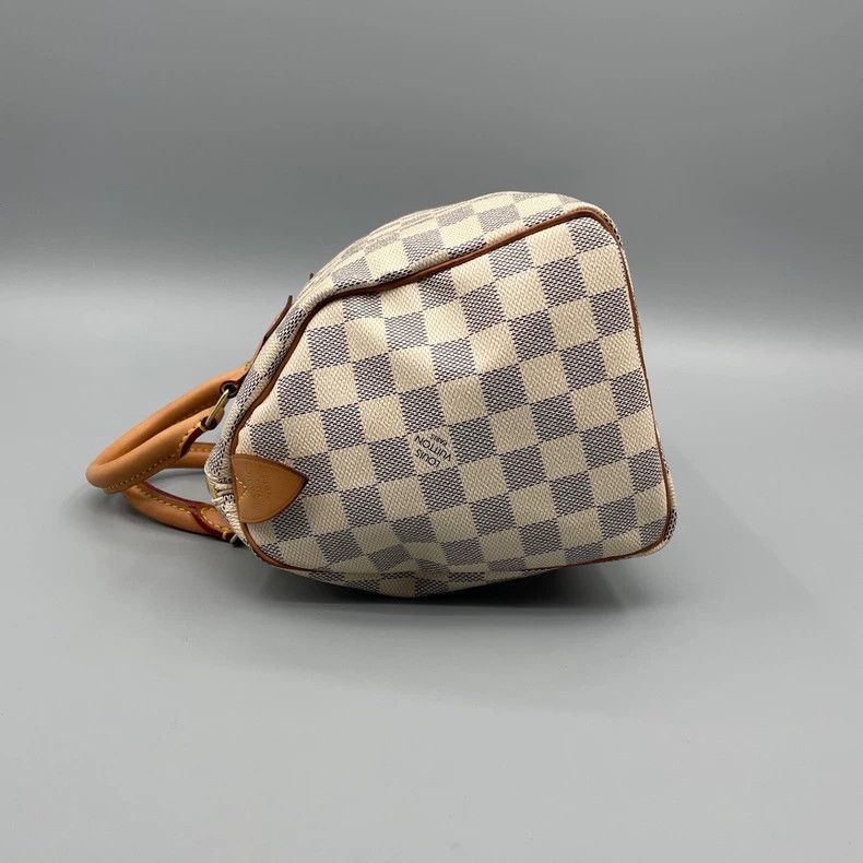 Louis Vuitton Louis Vuitton White Checkered Speedy 25 Handbag Size ONE SIZE - 4 Thumbnail