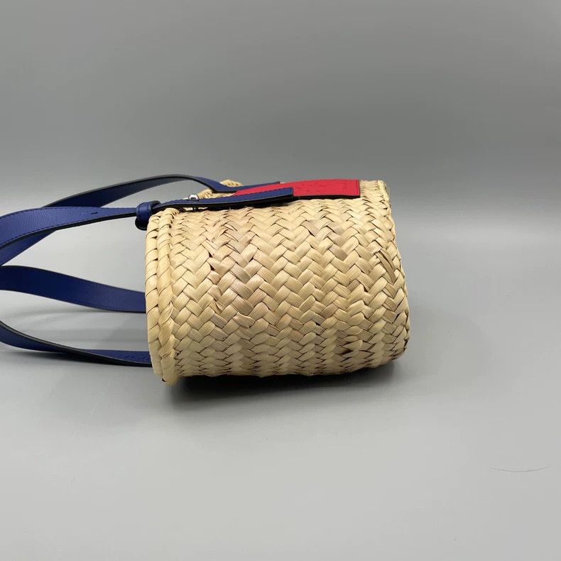 Loewe Loewe Woven Straw Handbag with Colorful Details Size ONE SIZE - 4 Thumbnail