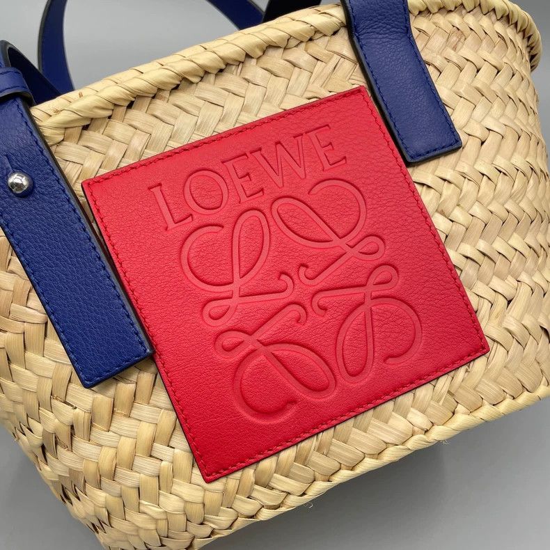 Loewe Loewe Woven Straw Handbag with Colorful Details Size ONE SIZE - 6 Thumbnail