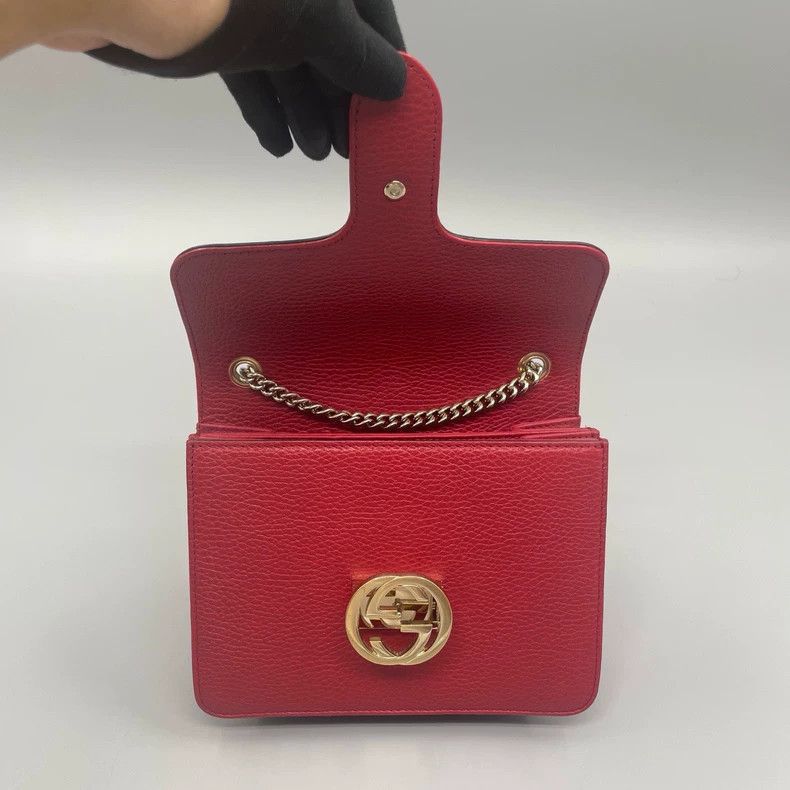 Gucci Gucci Small Accordion Chain Bag in Red Size ONE SIZE - 8 Thumbnail