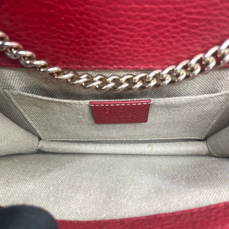 Gucci Gucci Small Accordion Chain Bag in Red Size ONE SIZE - 9 Thumbnail