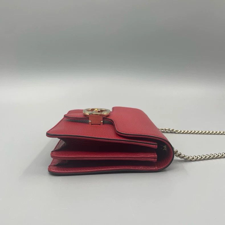 Gucci Gucci Small Accordion Chain Bag in Red Size ONE SIZE - 4 Thumbnail