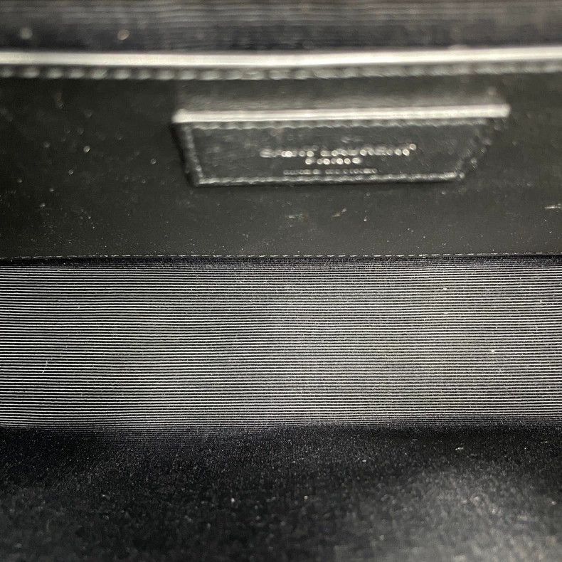 Yves Saint Laurent YSL Black Silver Crocodile Pattern Crossbody Bag Size ONE SIZE - 8 Thumbnail