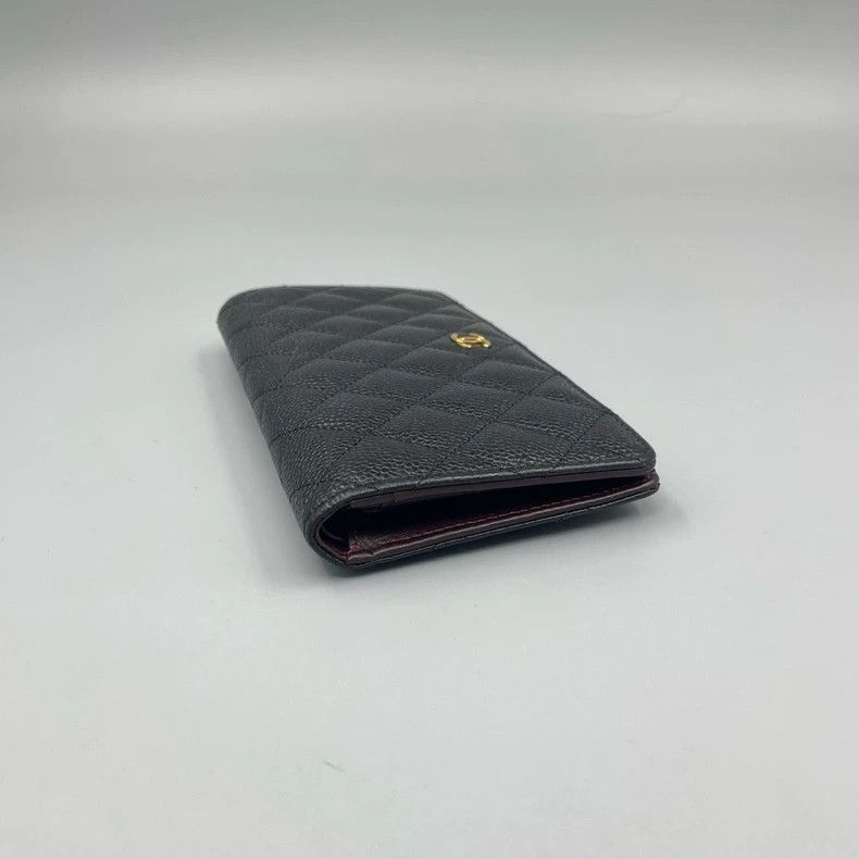 Chanel Chanel Long Wallet in Black Leather Size ONE SIZE - 4 Thumbnail
