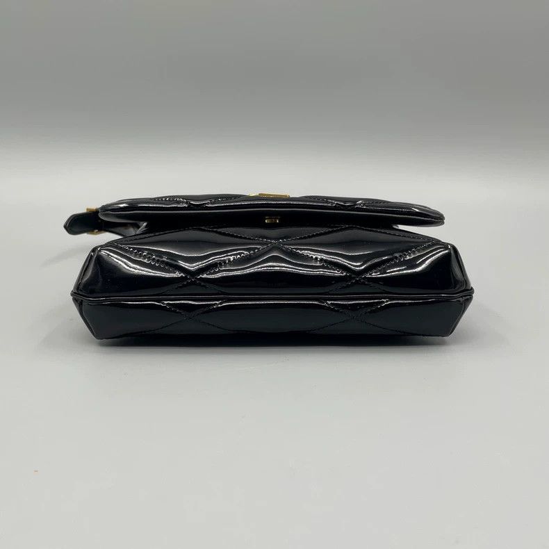Yves Saint Laurent YSL Black Patent Leather Shoulder Bag Size ONE SIZE - 3 Thumbnail