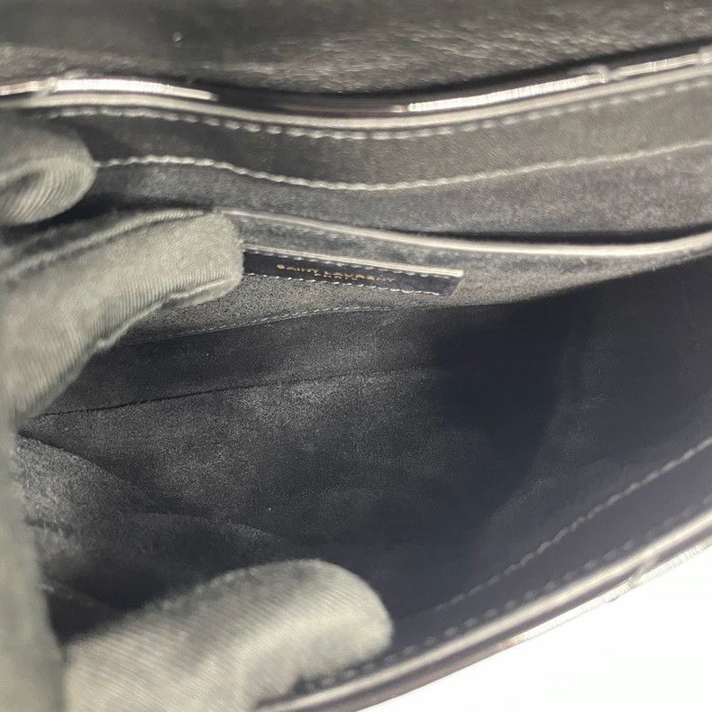 Yves Saint Laurent YSL Black Patent Leather Shoulder Bag Size ONE SIZE - 9 Thumbnail