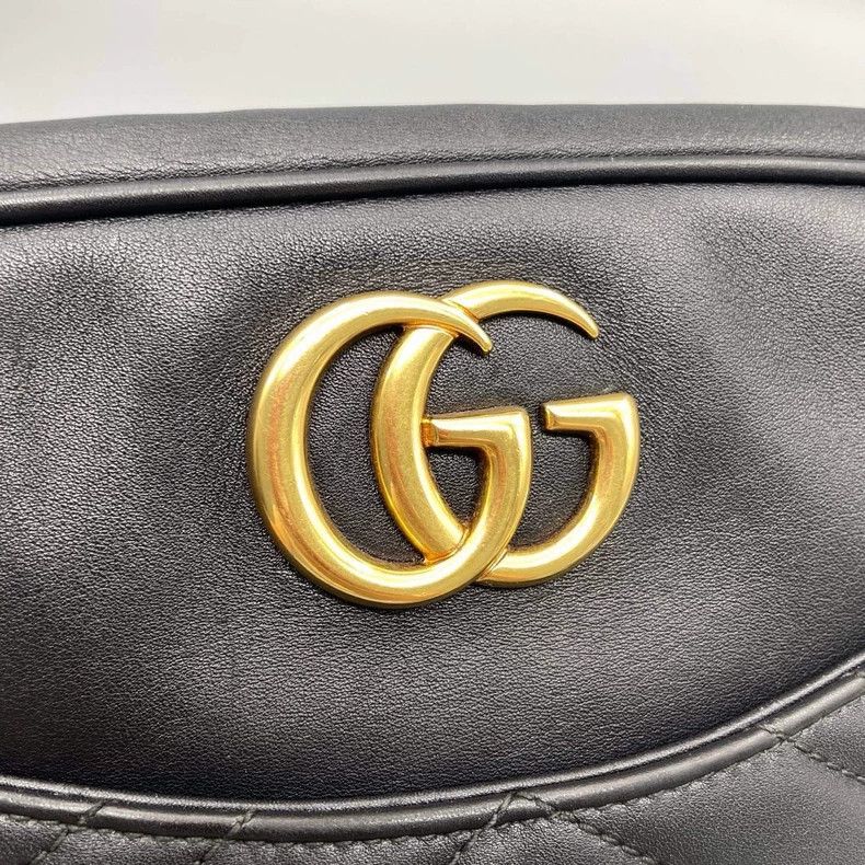 Gucci Gucci Marmont Black Gold Chain Crossbody Bag Size ONE SIZE - 6 Thumbnail