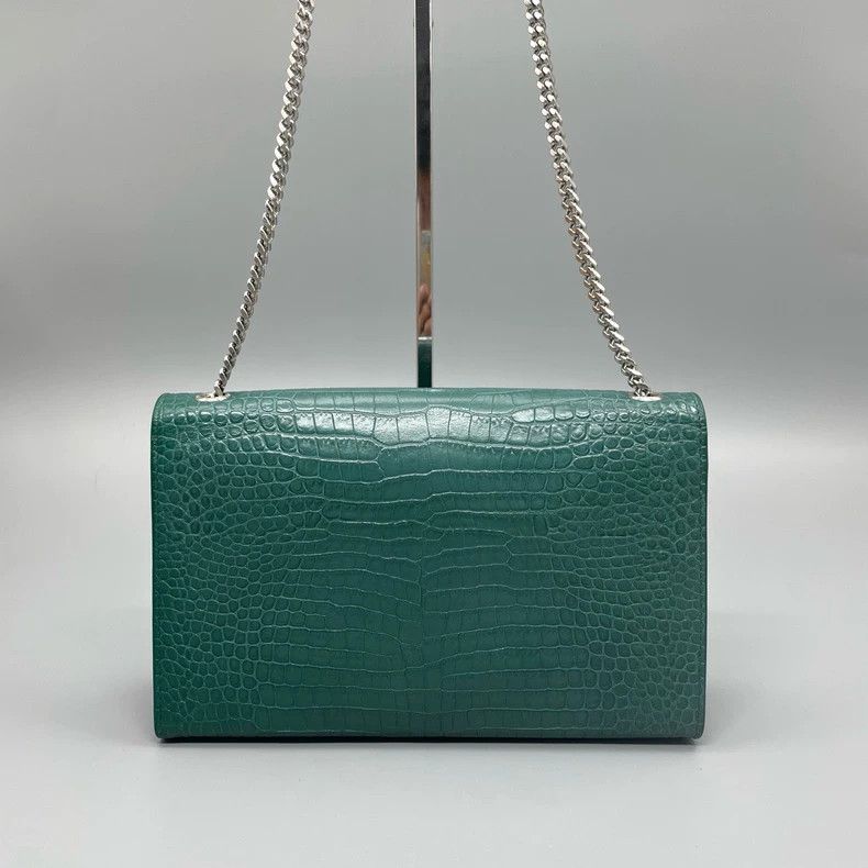 Yves Saint Laurent YSL Crocodile Print Chain Bag with Tassel Size ONE SIZE - 2 Thumbnail