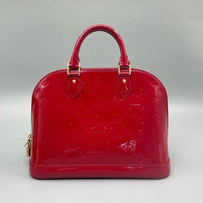 Louis Vuitton Louis Vuitton Red Patent Leather Shell Bag Size ONE SIZE - 5 Thumbnail