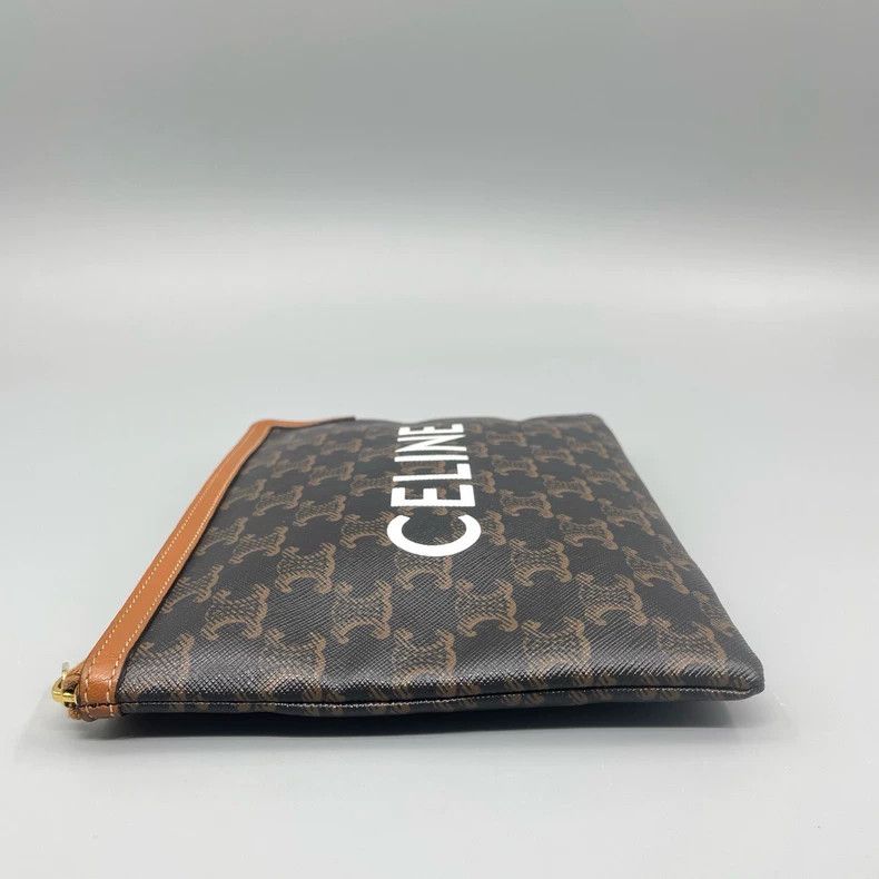 Celine CELINE Monogram Handheld Bag with Brown Trim Size ONE SIZE - 3 Thumbnail