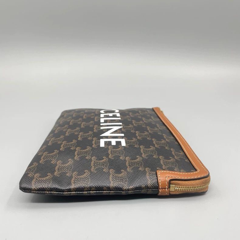 Celine CELINE Monogram Handheld Bag with Brown Trim Size ONE SIZE - 4 Thumbnail