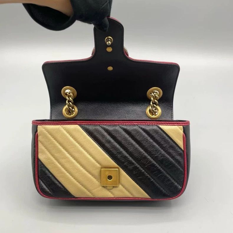 Gucci Gucci Color Block Leather Chain Bag Size ONE SIZE - 8 Thumbnail