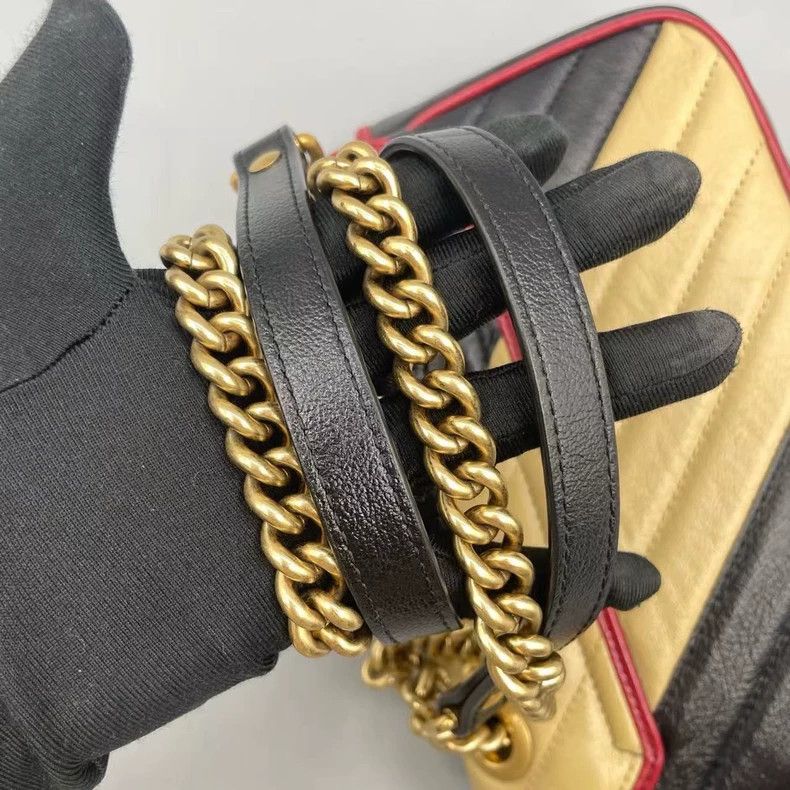 Gucci Gucci Color Block Leather Chain Bag Size ONE SIZE - 7 Thumbnail