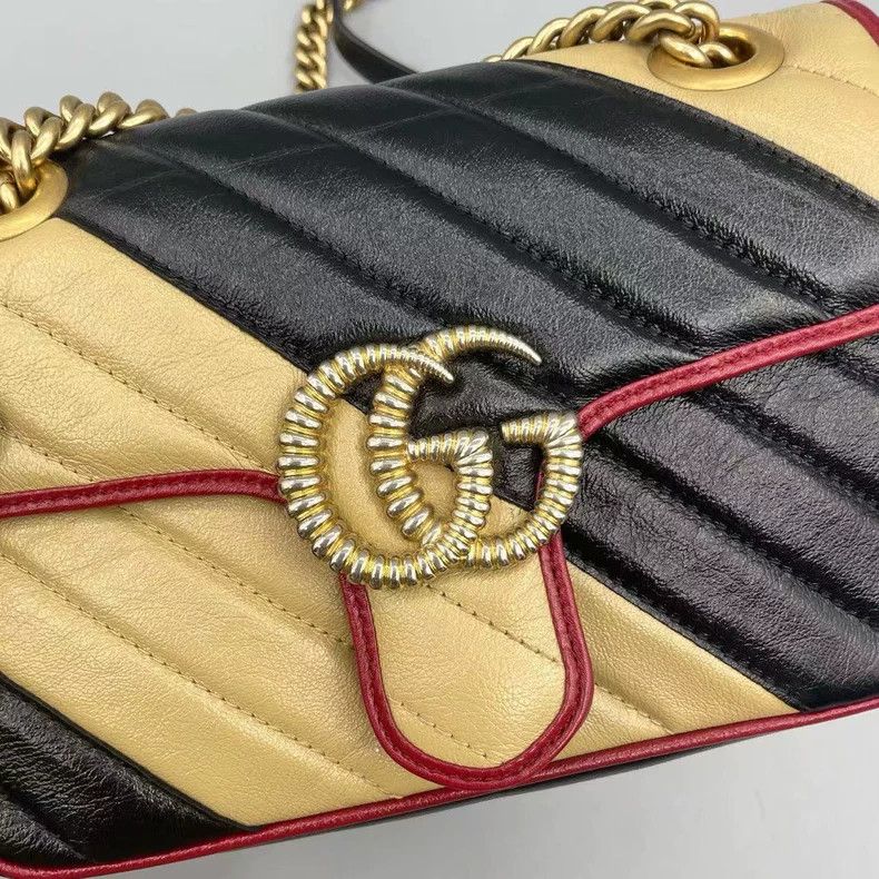 Gucci Gucci Color Block Leather Chain Bag Size ONE SIZE - 6 Thumbnail