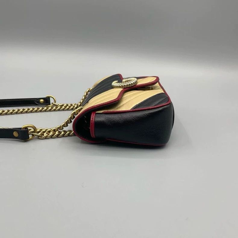 Gucci Gucci Color Block Leather Chain Bag Size ONE SIZE - 4 Thumbnail