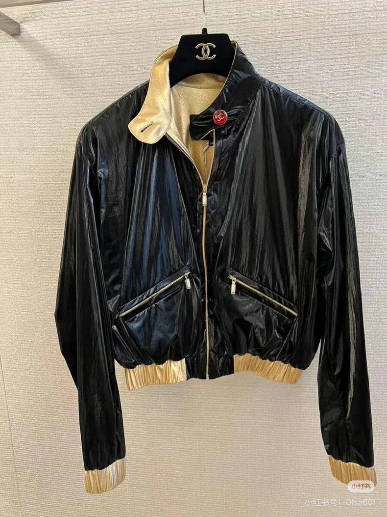 Chanel Chanel Black and Gold Windbreaker Jacket Size S / US 4 / IT 40 - 5 Thumbnail