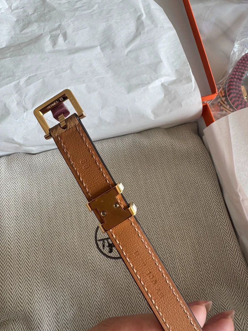 Hermes Hermes Color Block Waist Belt in Brown Size ONE SIZE - 2 Thumbnail
