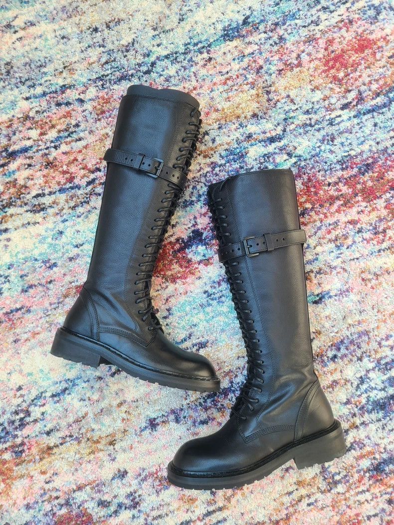 Ann Demeulemeester Ann Demeulemeester Women's Black Lace-Up Boots Size US 5 / IT 35 - 5 Thumbnail