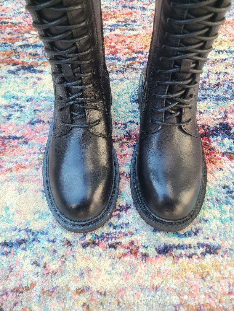 Ann Demeulemeester Ann Demeulemeester Women's Black Lace-Up Boots Size US 5 / IT 35 - 3 Thumbnail