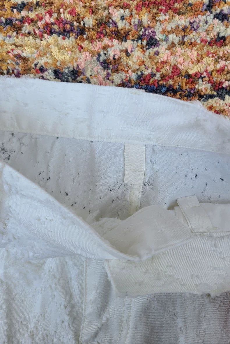 Ann Demeulemeester Ann Demeulemeester Distressed White Jeans Size 22" - 6 Thumbnail