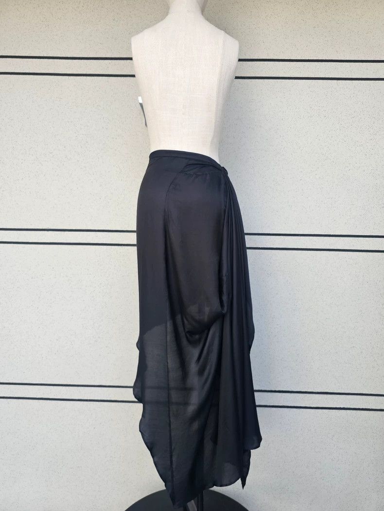 Ann Demeulemeester Ann Demeulemeester Women's Silk Skirt Size 22" - 4 Thumbnail