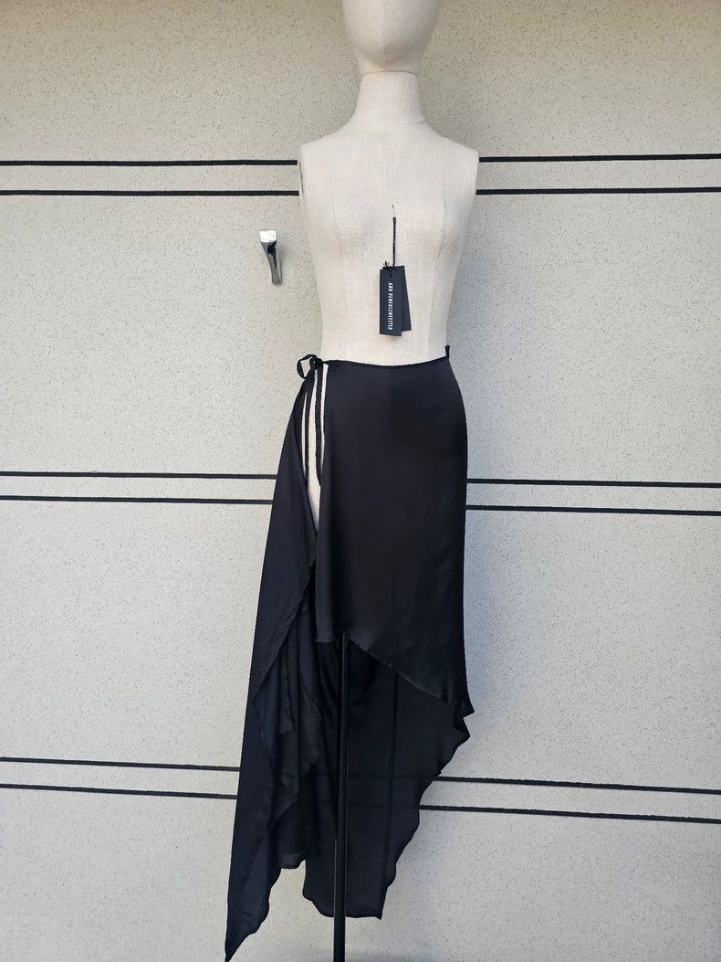 Ann Demeulemeester Ann Demeulemeester Women's Silk Skirt Size 22" - 2 Thumbnail