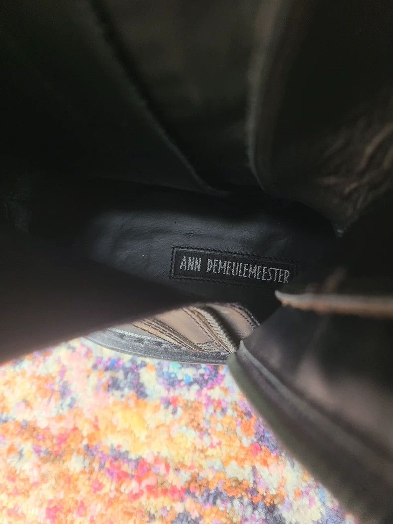 Ann Demeulemeester Ann Demeulemeester Women's Leather Knee Boots Size US 5 / IT 35 - 8 Thumbnail