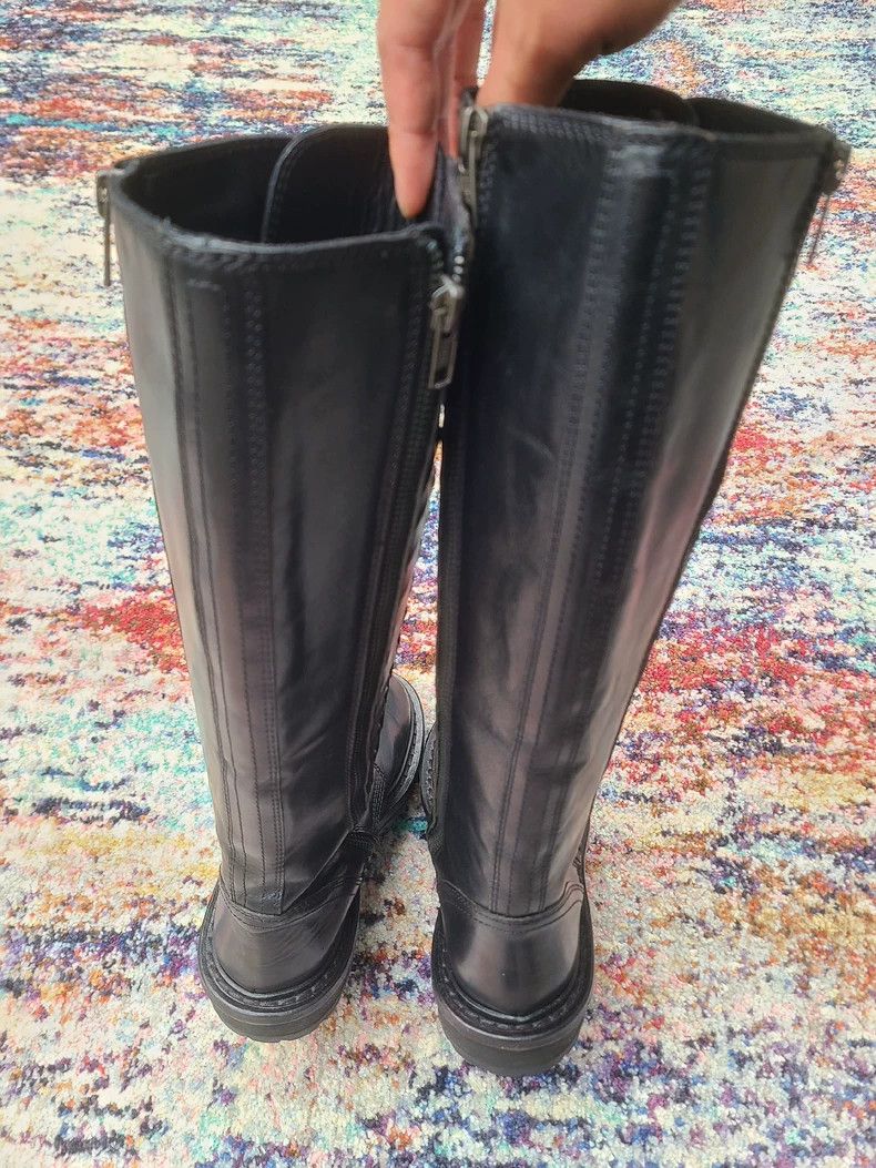 Ann Demeulemeester Ann Demeulemeester Women's Leather Knee Boots Size US 5 / IT 35 - 6 Thumbnail
