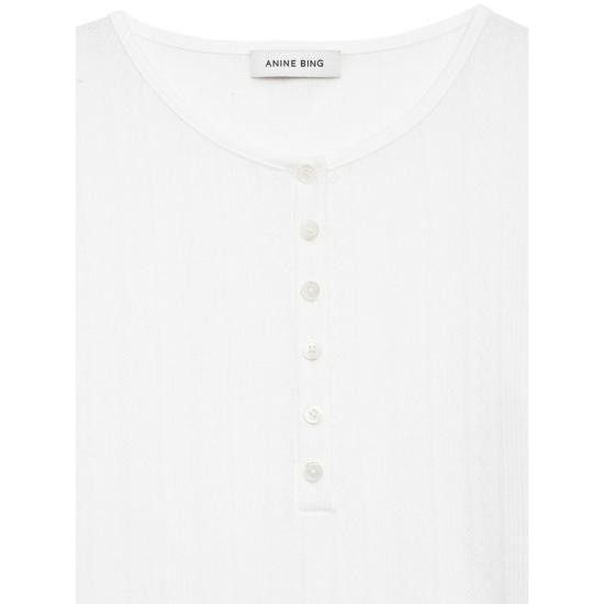 Anine Bing ANINE BING Women Tops A 08 11225 OFW26 WHITE Size S / US 4 / IT 40 - 3 Thumbnail