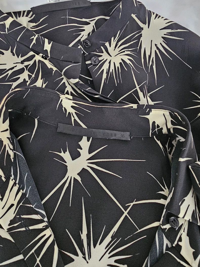 Haider Ackermann Silk Blouse with Court Collar Design Size L / US 10 / IT 46 - 8 Thumbnail