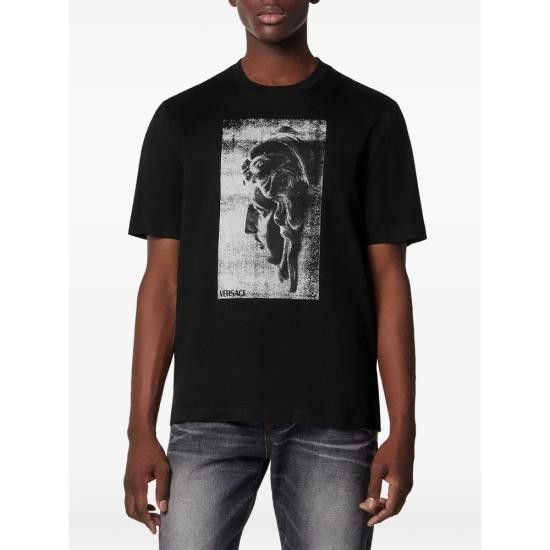 Versace VERSACE Men T-Shirts 1A15085 1013302 1B000 BLACK Size US L / EU 52-54 / 3 - 3 Thumbnail